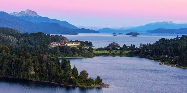 The hotel Llao Llao at twilight, Bariloche