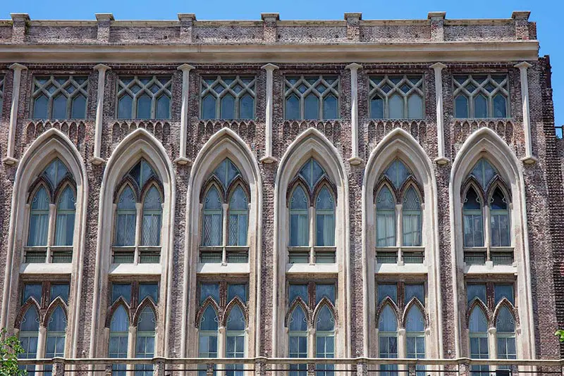 Gothic style facade of the Engineering faculty in Buenos Aires