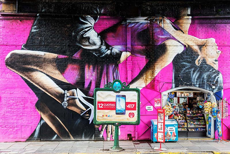 Street art dell'artista Alfredo Segatori a Buenos Aires