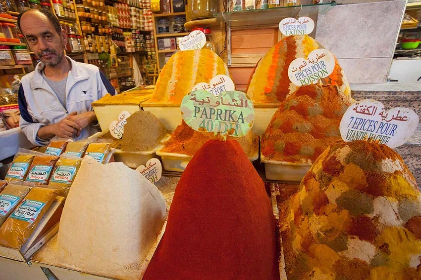 spices in the Meknes Souk