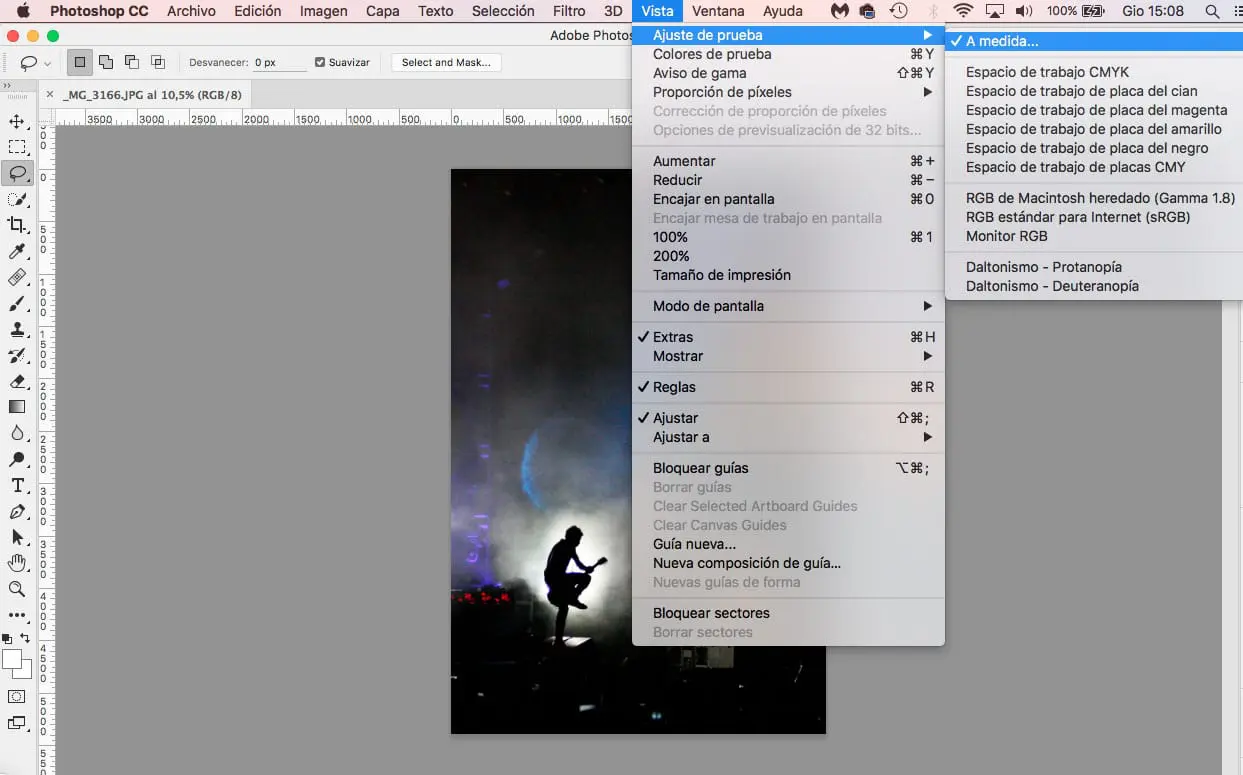 Ajuestes de prueba Photoshop