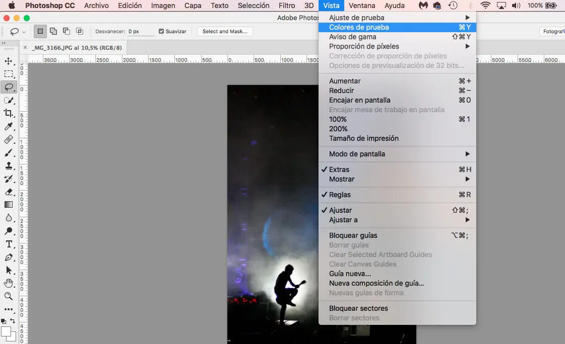 Colores de prueba Photoshop
