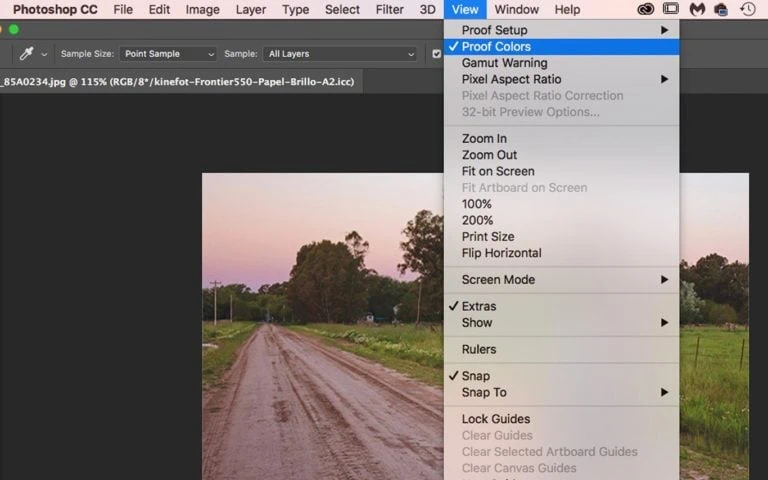 Proof colors Photoshop