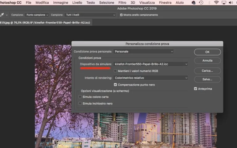 Prova Colori Personale Photoshop