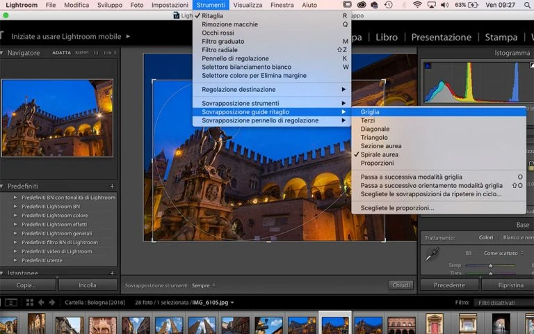 Ritaglio con Lightroom