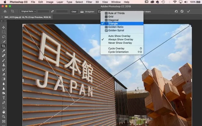 Cropping in Photoshop