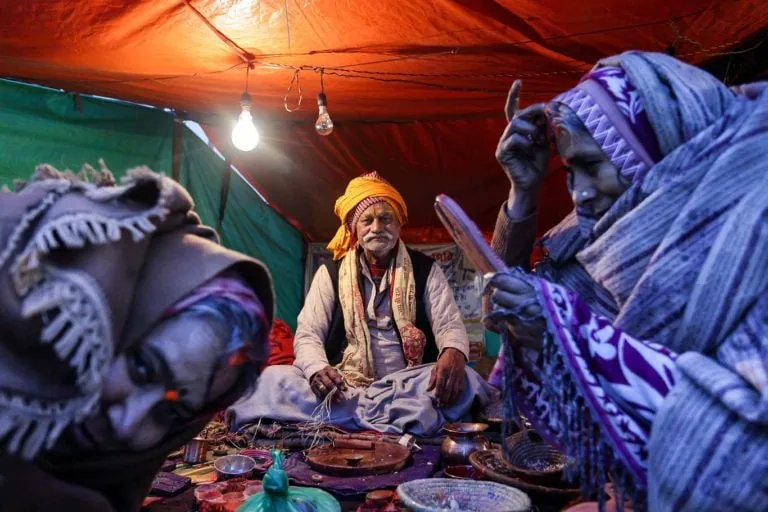 Bangladesh street scene during the Kumbh Mela 