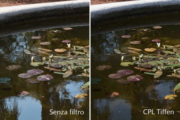 Effetto filtro polarizzatore acqua