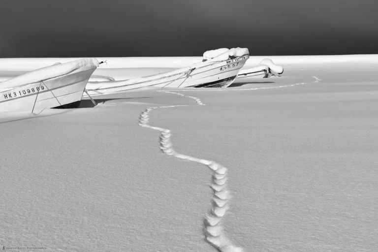 Winter landscape in Hokkaido