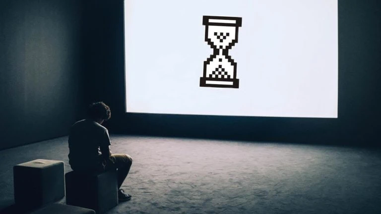 a user waiting for the upload