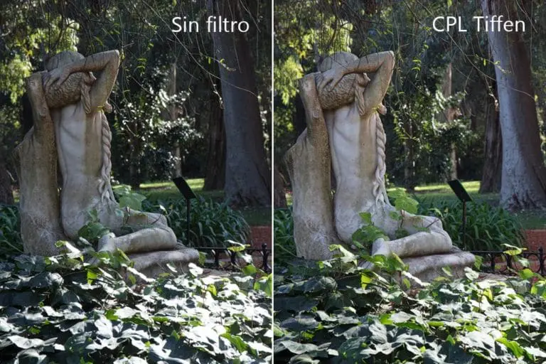 Filtro polarizador contraste