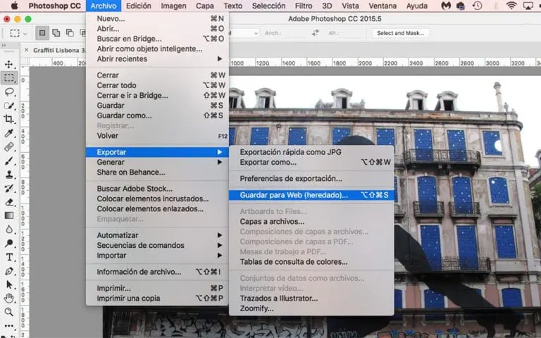 Optimizar imágenes para la web con Photoshop