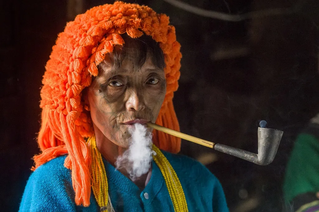 myanmar tribe portrait