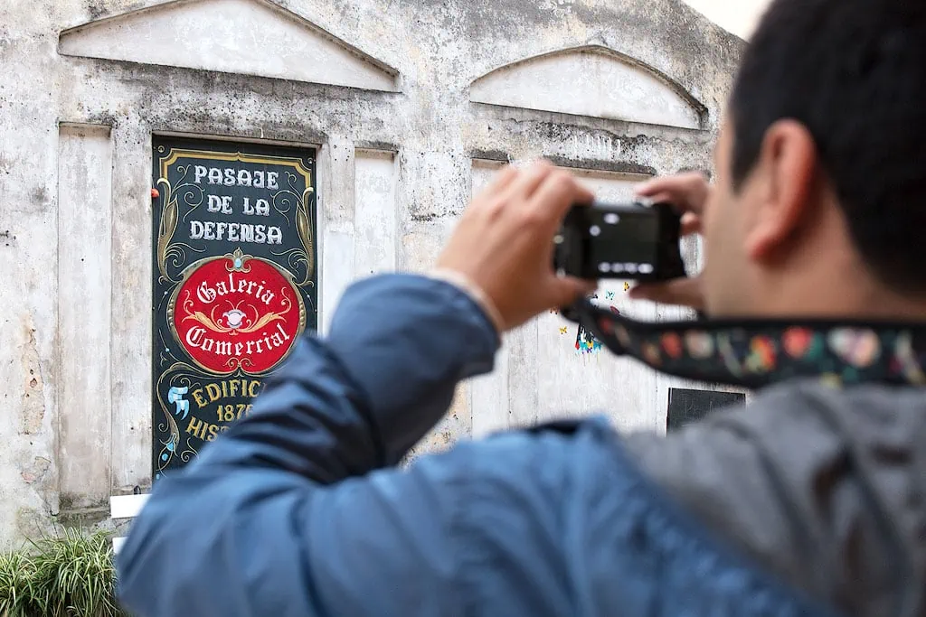 person taking a photograph