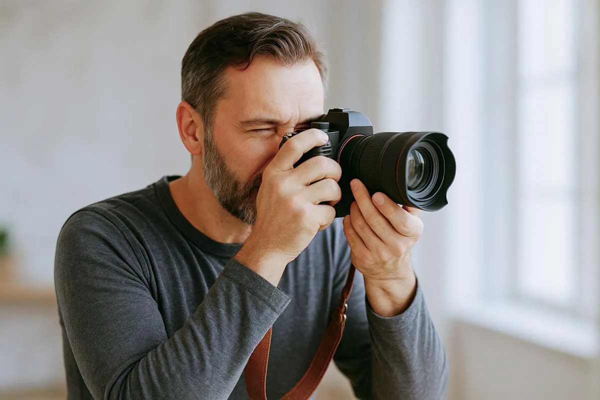 photographer work with AI