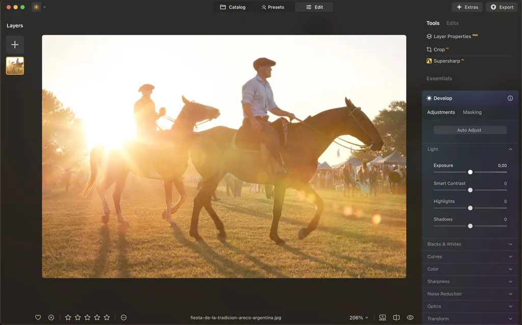 skylum luminar neo interface